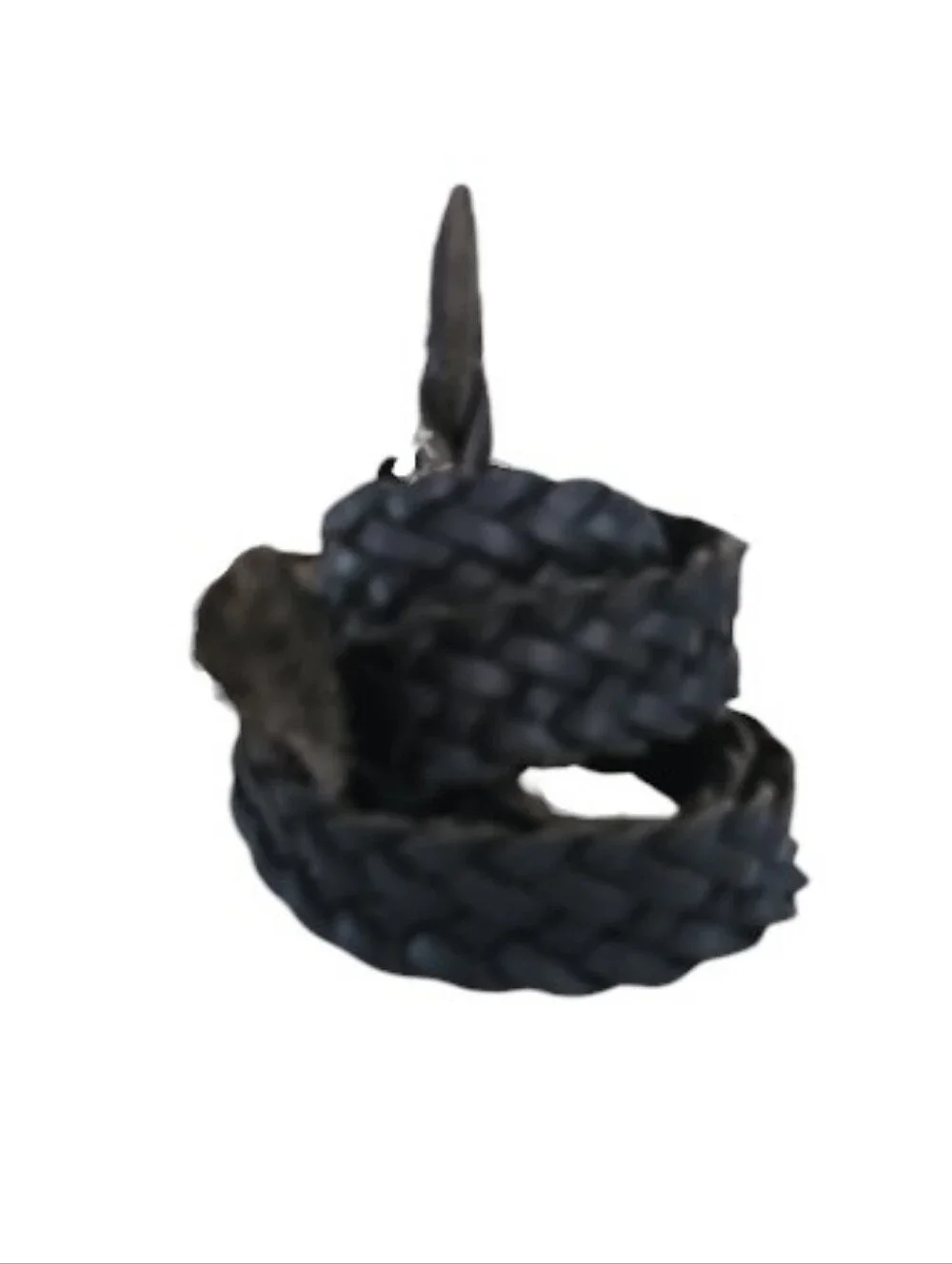 Vintage Capezio Braided Leather Belt Navy Blue Argentina Woven M L Boho Classic